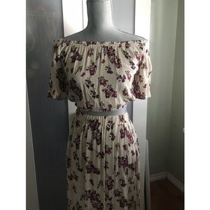 Floral two piece maxi set